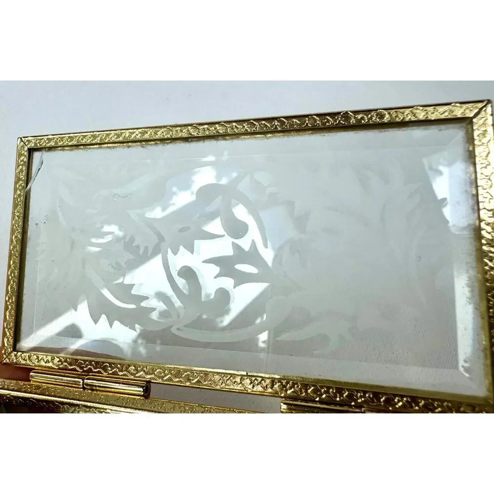Vintage Yunsheng Beveled Glass Jewelry Box Music Box